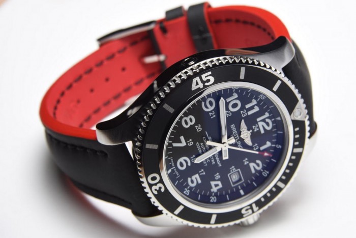 Review The Amazing Breitling Superocean II Replica Watch With Red Rubber